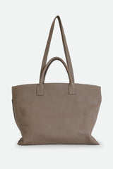 Bolzano Italian Leather Large Handbag Taupe - Jarbo