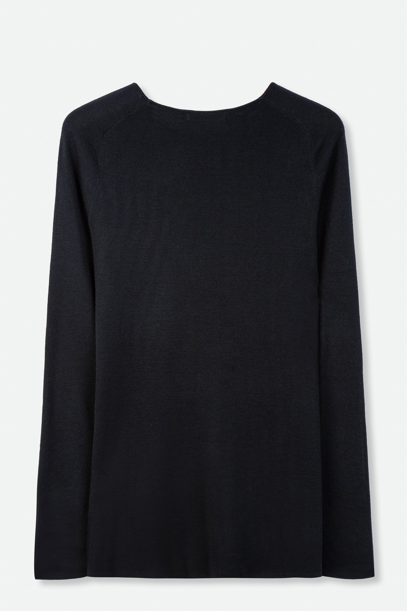 BONNIE BATEAU NECK LONG SLEEVE SWEATER IN SUPER FINE MERINO - Jarbo