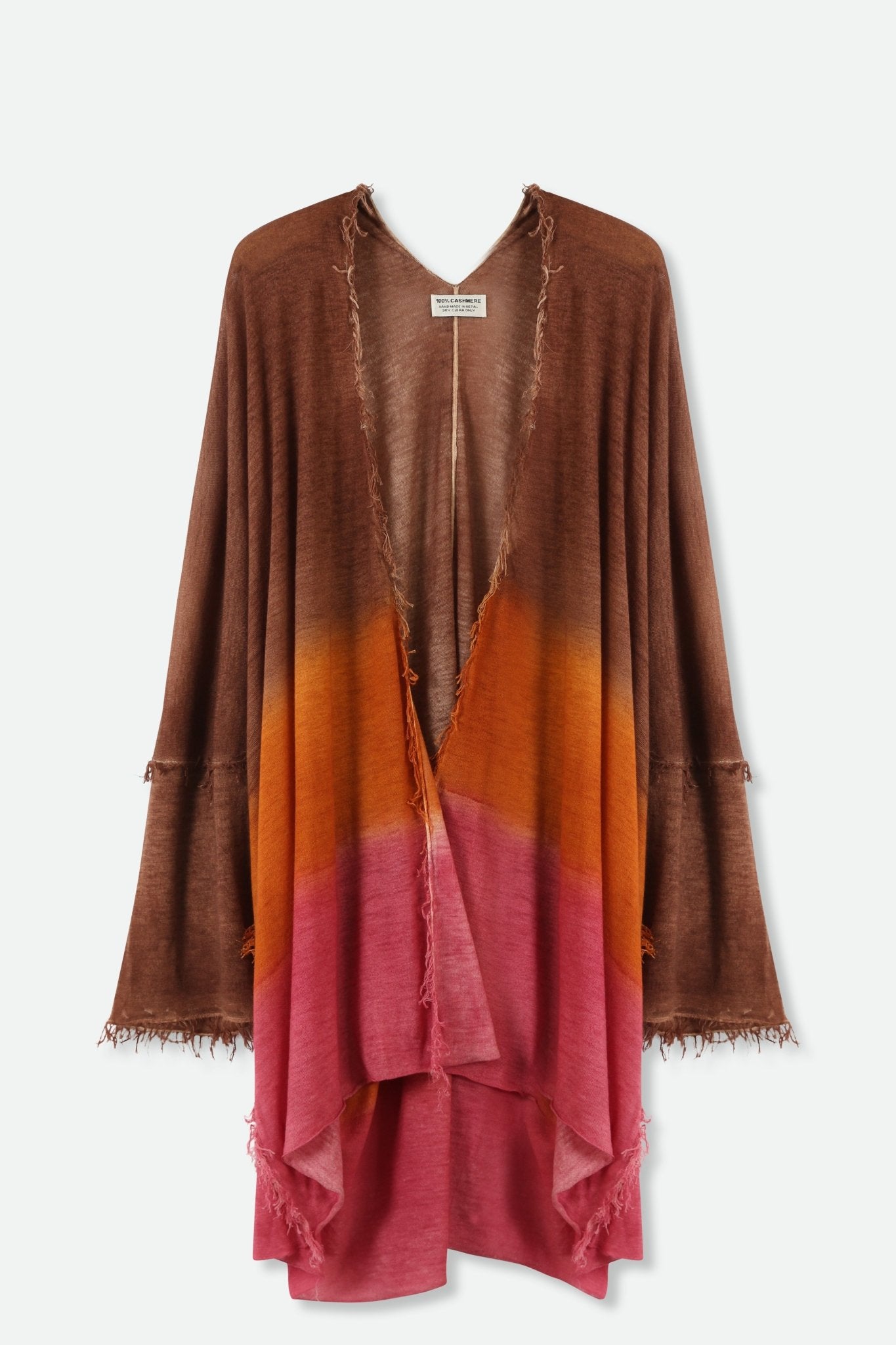 CHEZ CARDIGAN IN HAND-DYED EXTRA-FINE CASHMERE DESERT SUNSET - Jarbo
