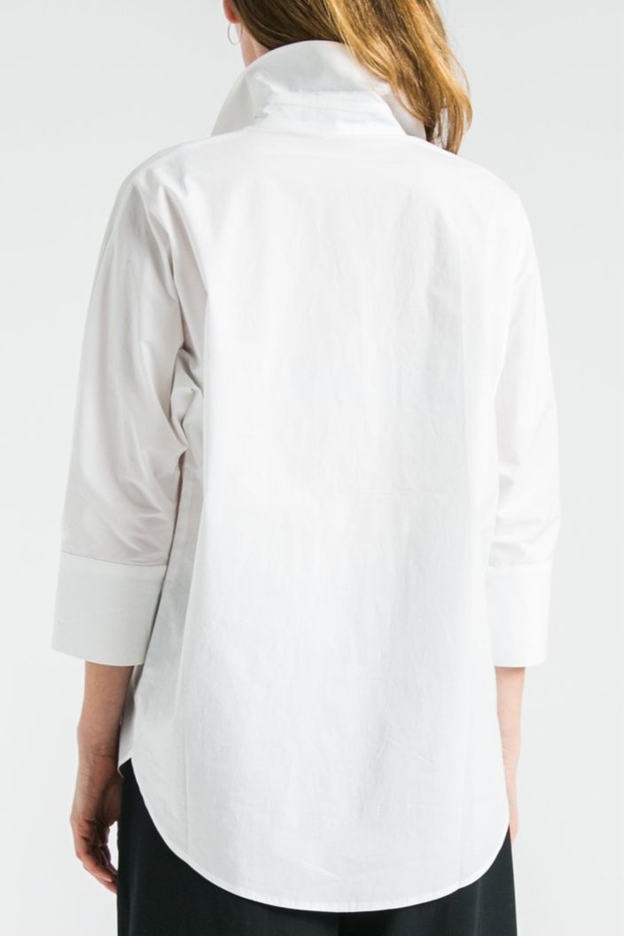 DOLMAN SLEEVE SHIRT IN COTTON POPLIN STRETCH - Jarbo