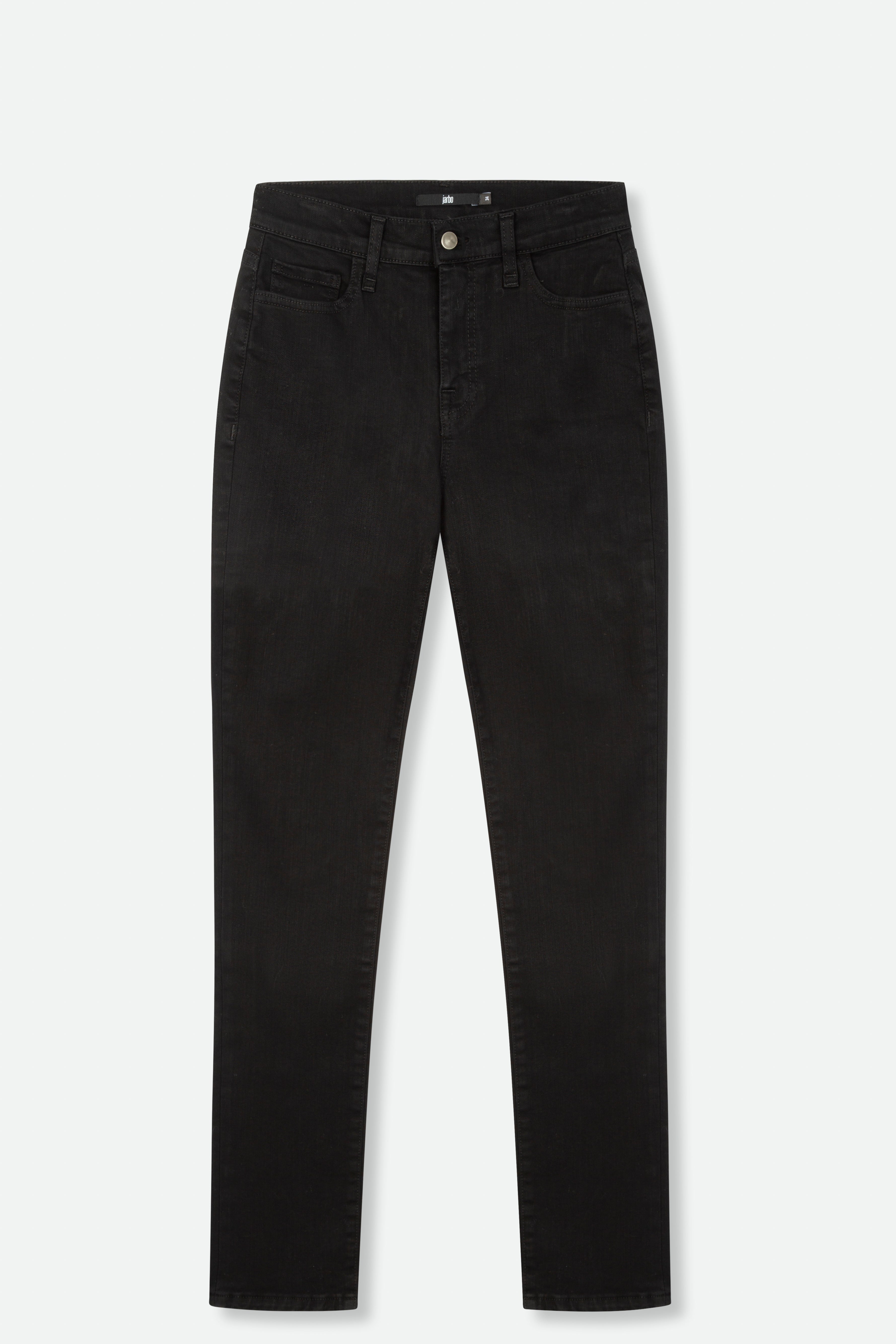 FIVE POCKET IN STRETCH BLACK OVER - DYED INDIGO DENIM - Jarbo