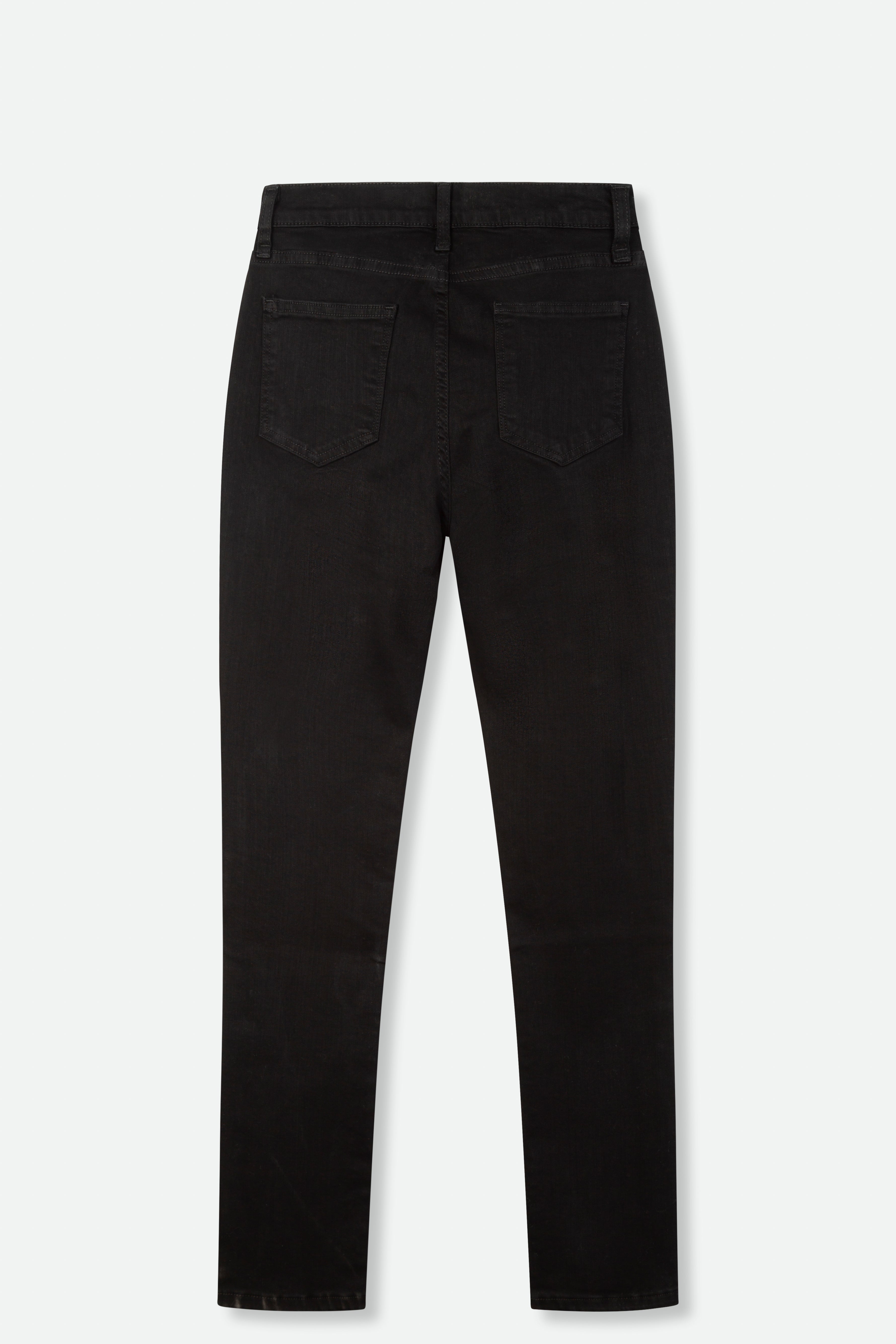 FIVE POCKET IN STRETCH BLACK OVER - DYED INDIGO DENIM - Jarbo