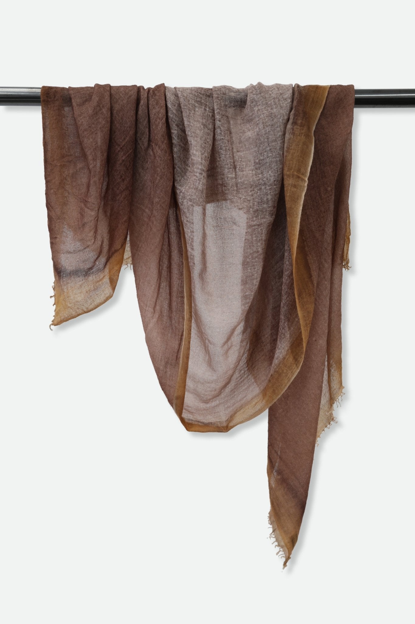GOLD & COPPER SCARF IN HAND DYED CASHMERE - Jarbo