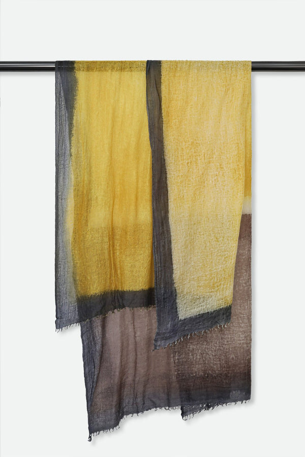 GOLDEN SCARF IN HAND DYED CASHMERE - Jarbo