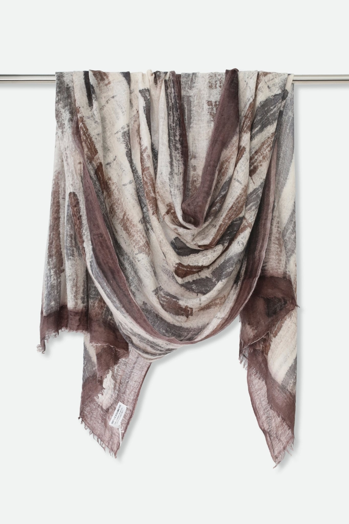 GRAPHITE SCARF IN HAND DYED CASHMERE - Jarbo