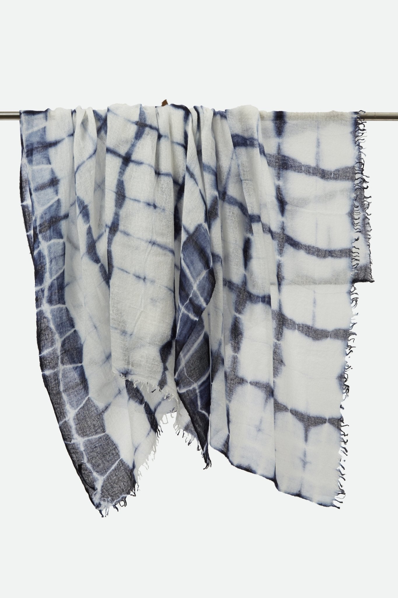 INDIGO LINEA SCARF IN HAND-DYED CASHMERE - Jarbo