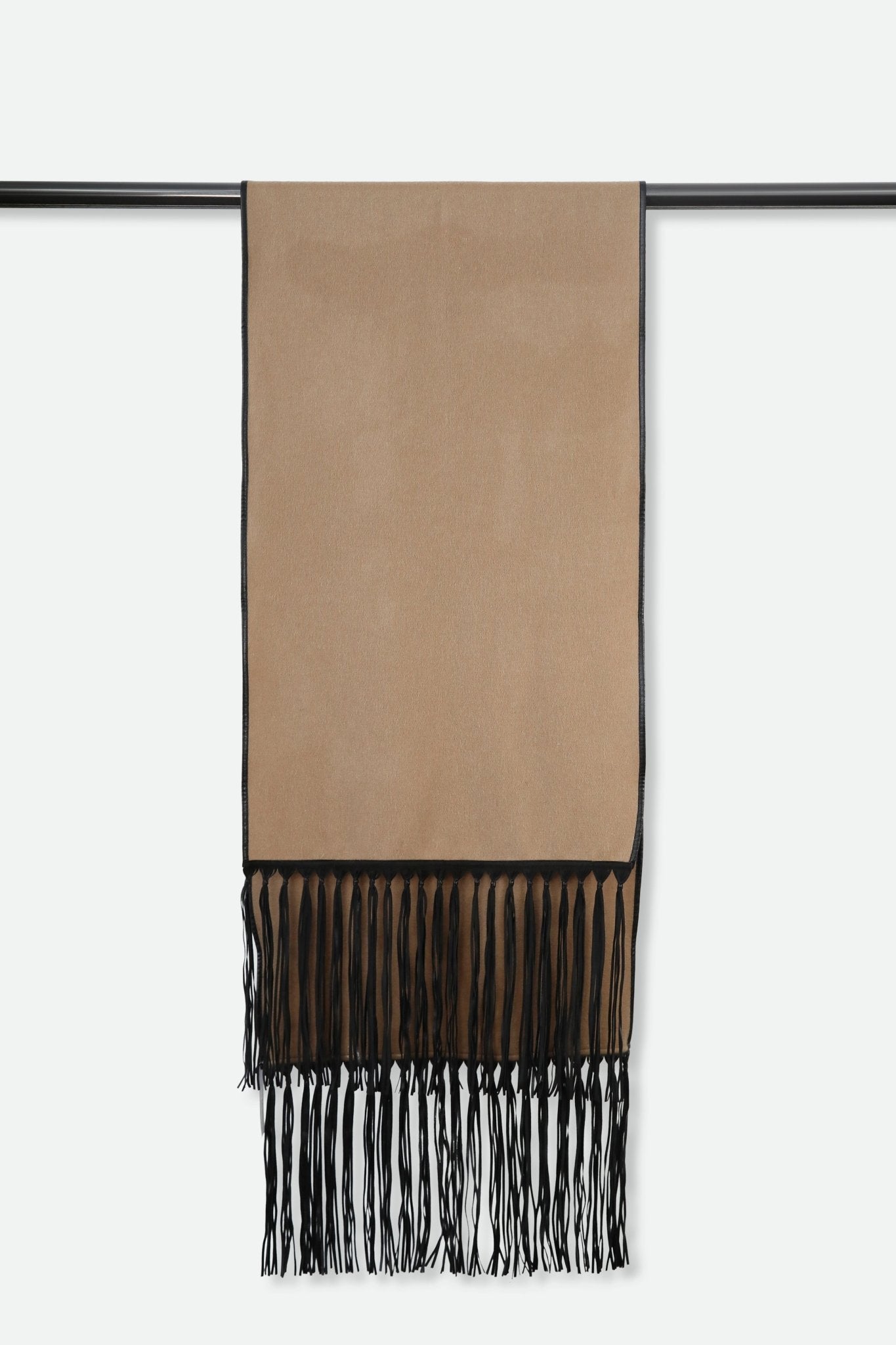 ISABELLA ITALIAN CASHMERE STOLE WITH LEATHER FRINGE - Jarbo