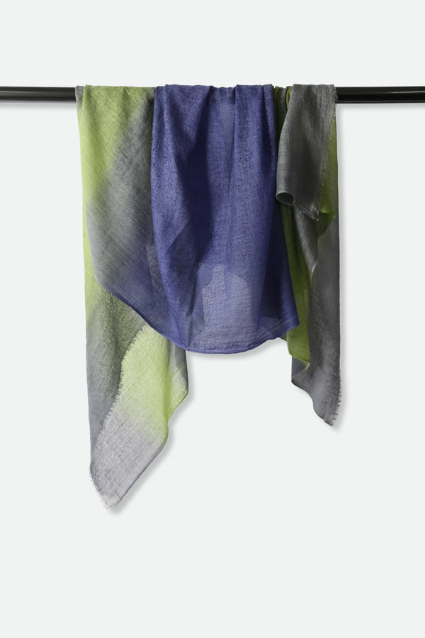 ISLAND CHARTREUSE SCARF IN HAND DYED CASHMERE - Jarbo