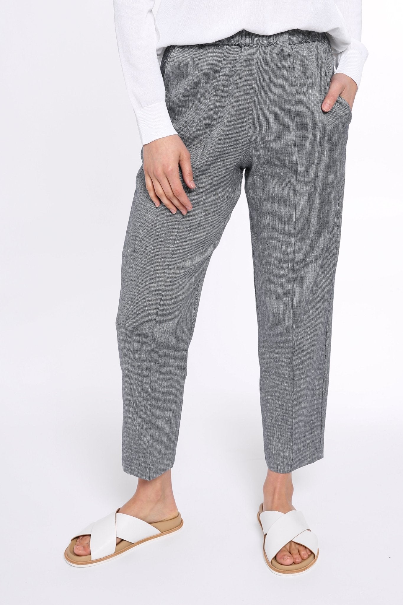JANICE PANT IN LINEN-COTTON - Jarbo