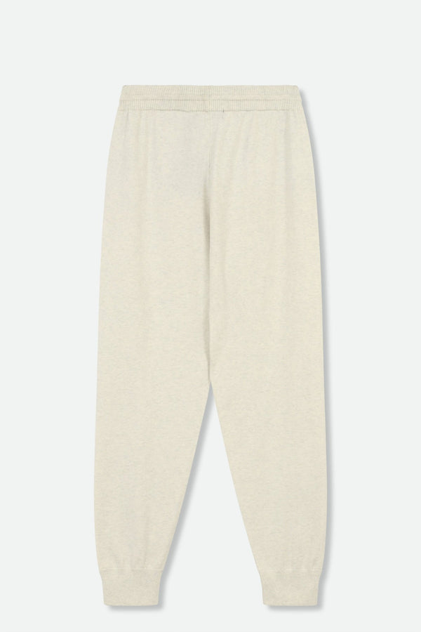 JOEY JOGGER PANT IN KNIT PIMA COTTON STRETCH IN HEATHER PEARL GREY - Jarbo
