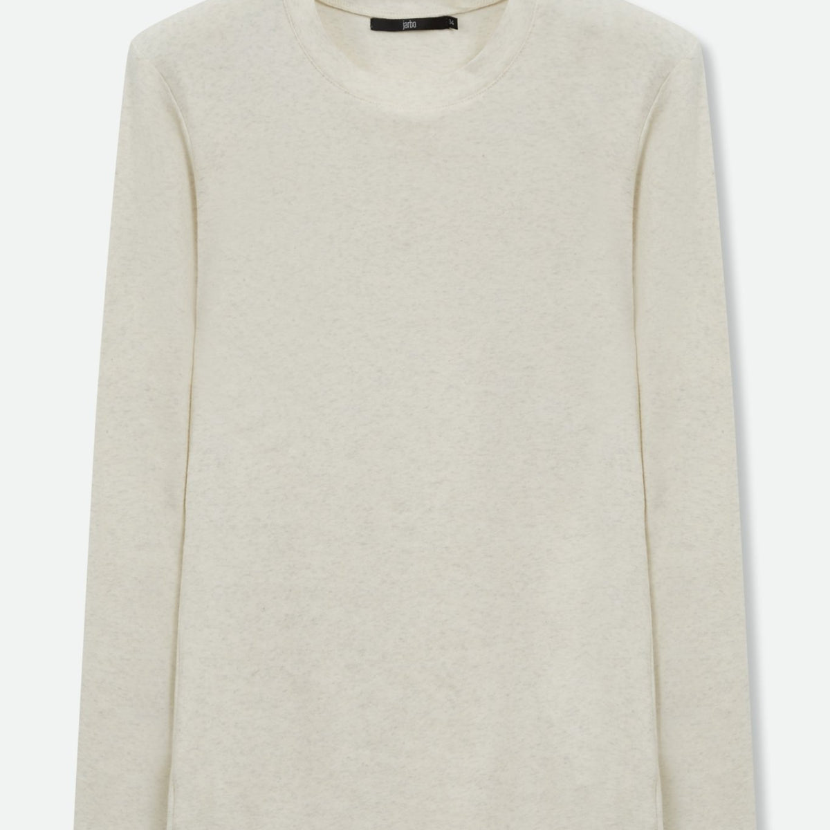 LONG SLEEVE CREW IN HEATHERED PIMA COTTON