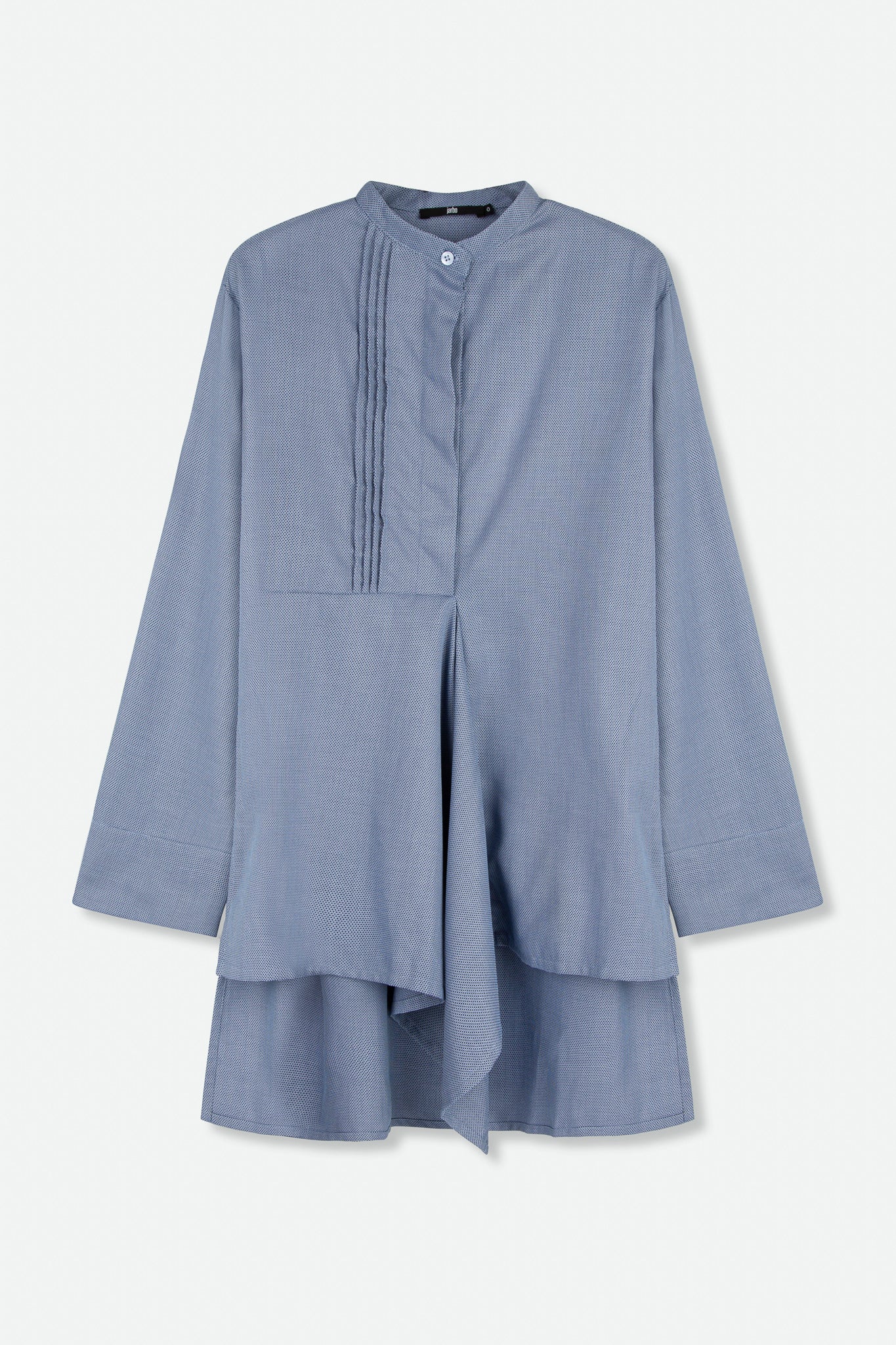 MARI PLEATED BLOUSE IN FINE ITALIAN COTTON POPLIN - Jarbo