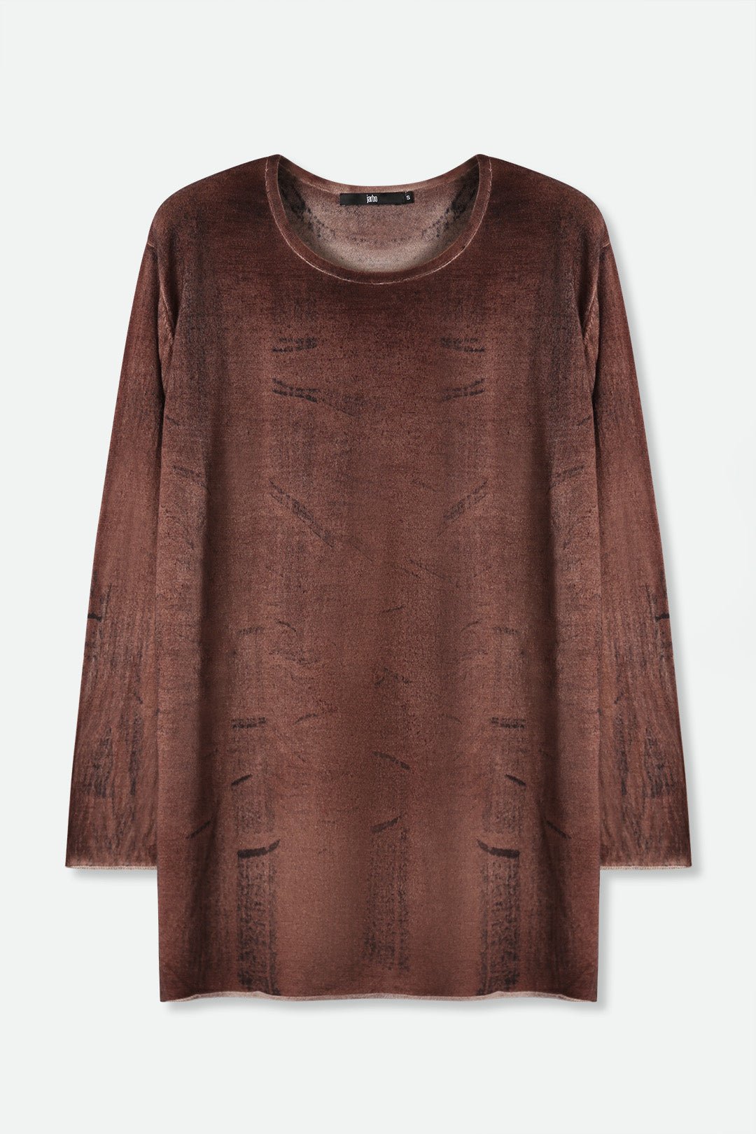 MARIANA IN HAND-DYED LIGHTWEIGHT CASHMERE PAINTED BROWN - Jarbo