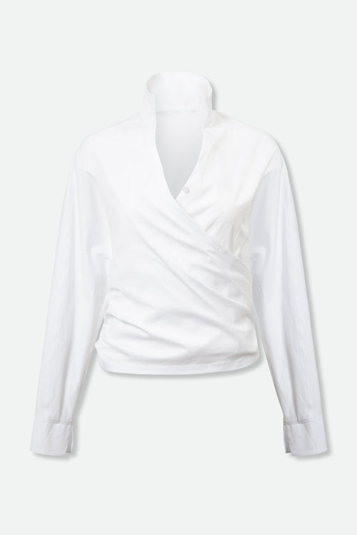 MARIE SHIRT IN ITALIAN STRETCH COTTON IN WHITE
