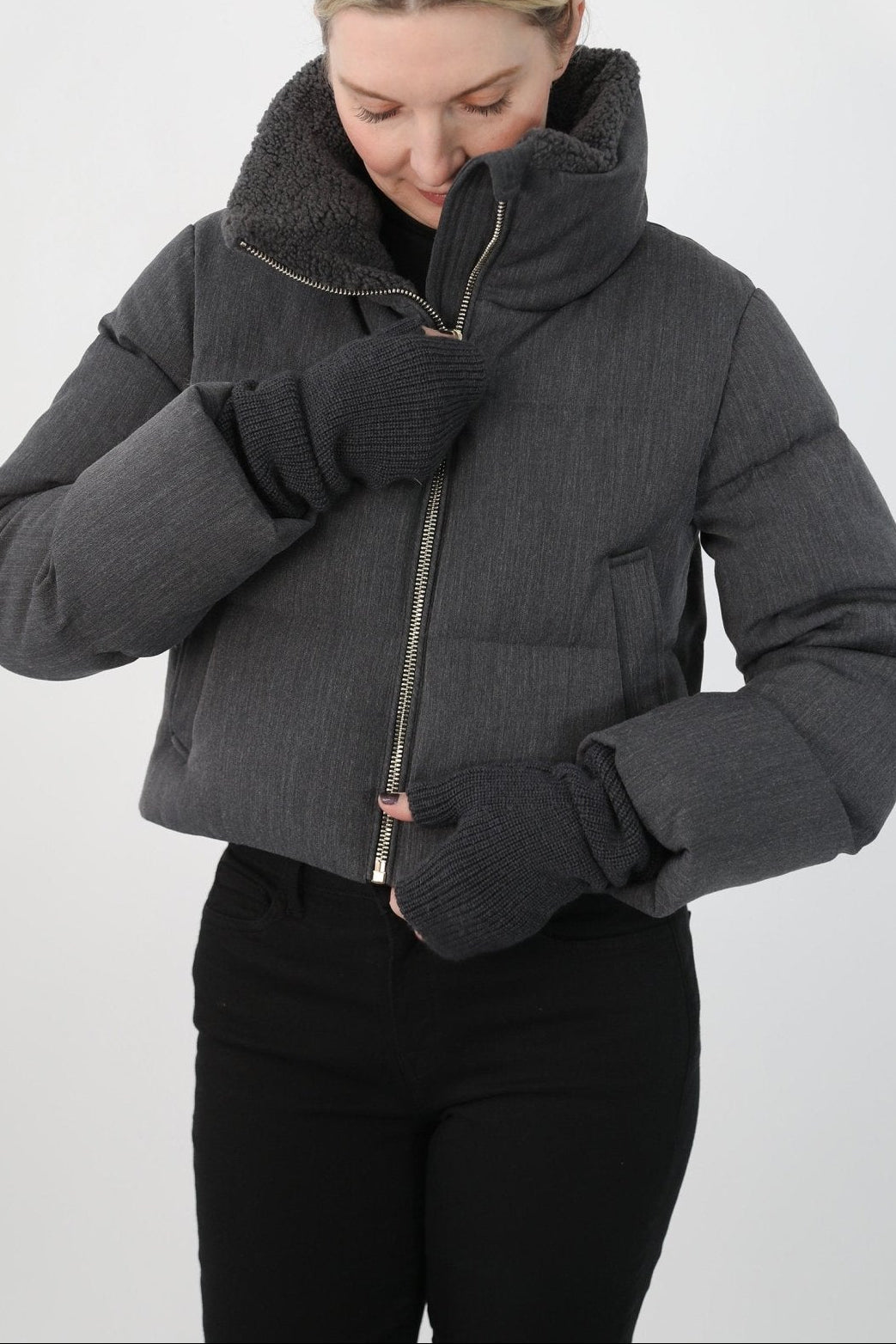 MERIBEL CROPPED COAT IN GOOSE DOWN - Jarbo