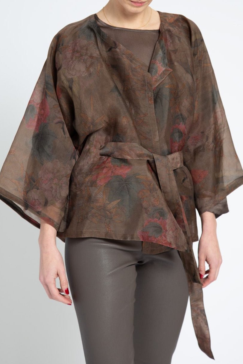 NIKKI COCOON BACK JACKET IN SILK ORGANZA - Jarbo