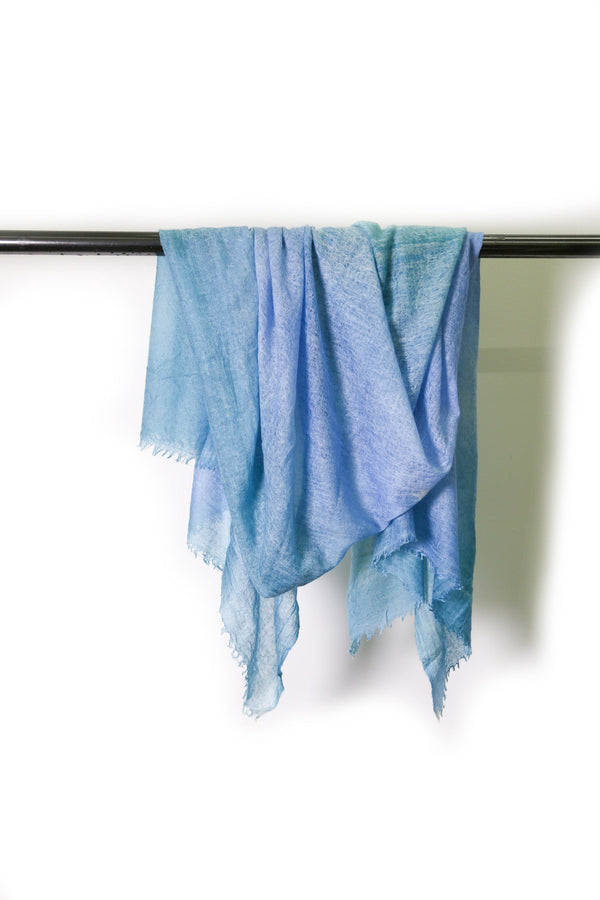 NORDIC SEA SCARF IN HAND DYED CASHMERE - Jarbo