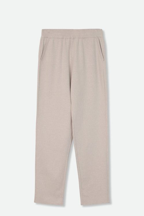 PAIGE PANT IN DOUBLE KNIT HEATHERED PIMA COTTON IN CHAMPAGNE QUARTZ