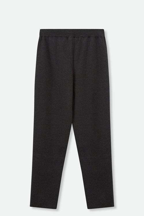 PAIGE PANT IN DOUBLE KNIT HEATHERED PIMA COTTON IN CHARCOAL HEATHER