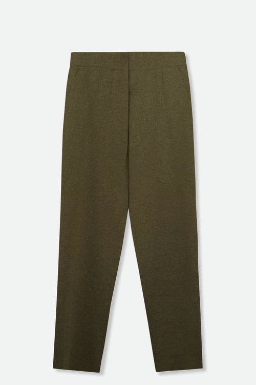 PAIGE PANT IN DOUBLE KNIT HEATHERED PIMA COTTON IN DARK OLIVE