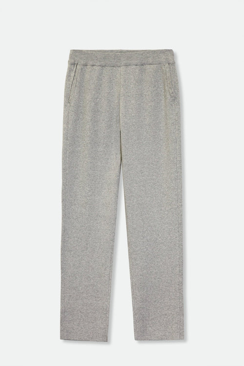 PAIGE PANT IN DOUBLE KNIT HEATHERED PIMA COTTON IN ICE GREY HEATHER