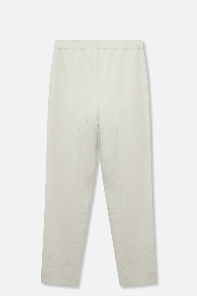 PAIGE PANT IN DOUBLE KNIT HEATHERED PIMA COTTON IN PEARL GREY - Jarbo