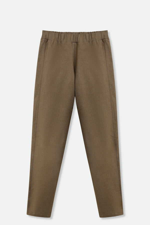 PERRYN PANT IN TECHNICAL COTTON STRETCH IN ARMY GREEN - Jarbo