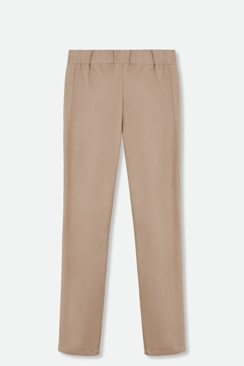 PERRYN PANT IN TECHNICAL COTTON STRETCH IN CACAO SAHARA