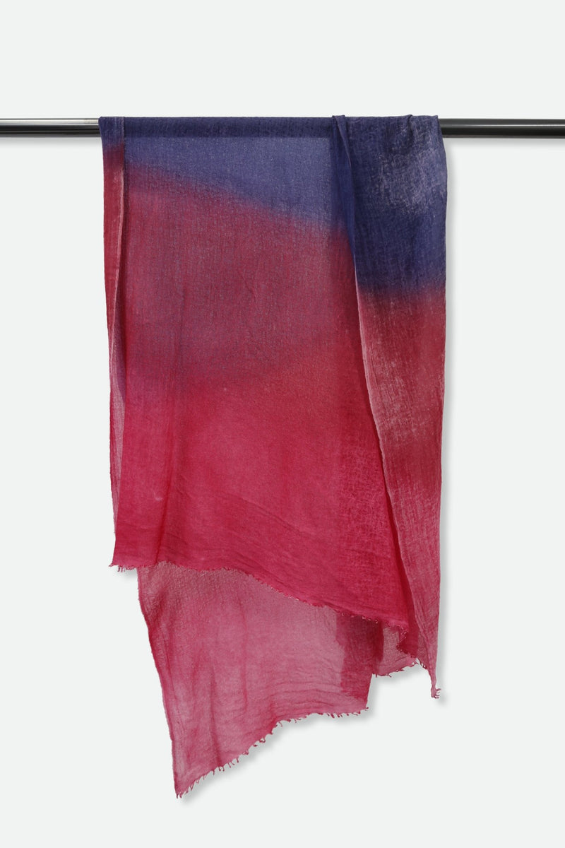PINK MACAW DÉGRADÉ SCARF IN HAND DYED CASHMERE - Jarbo
