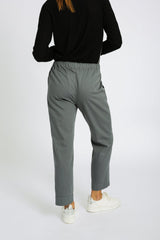 PRESLEY SLIMMING TAPERED LEG PULL-ON PANT IN ITALIAN GARMENT-DYED COTTON - Jarbo