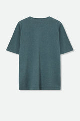 SAMI ELBOW SLEEVE TEE IN STRETCH KNIT PIMA COTTON IN TEAL - Jarbo