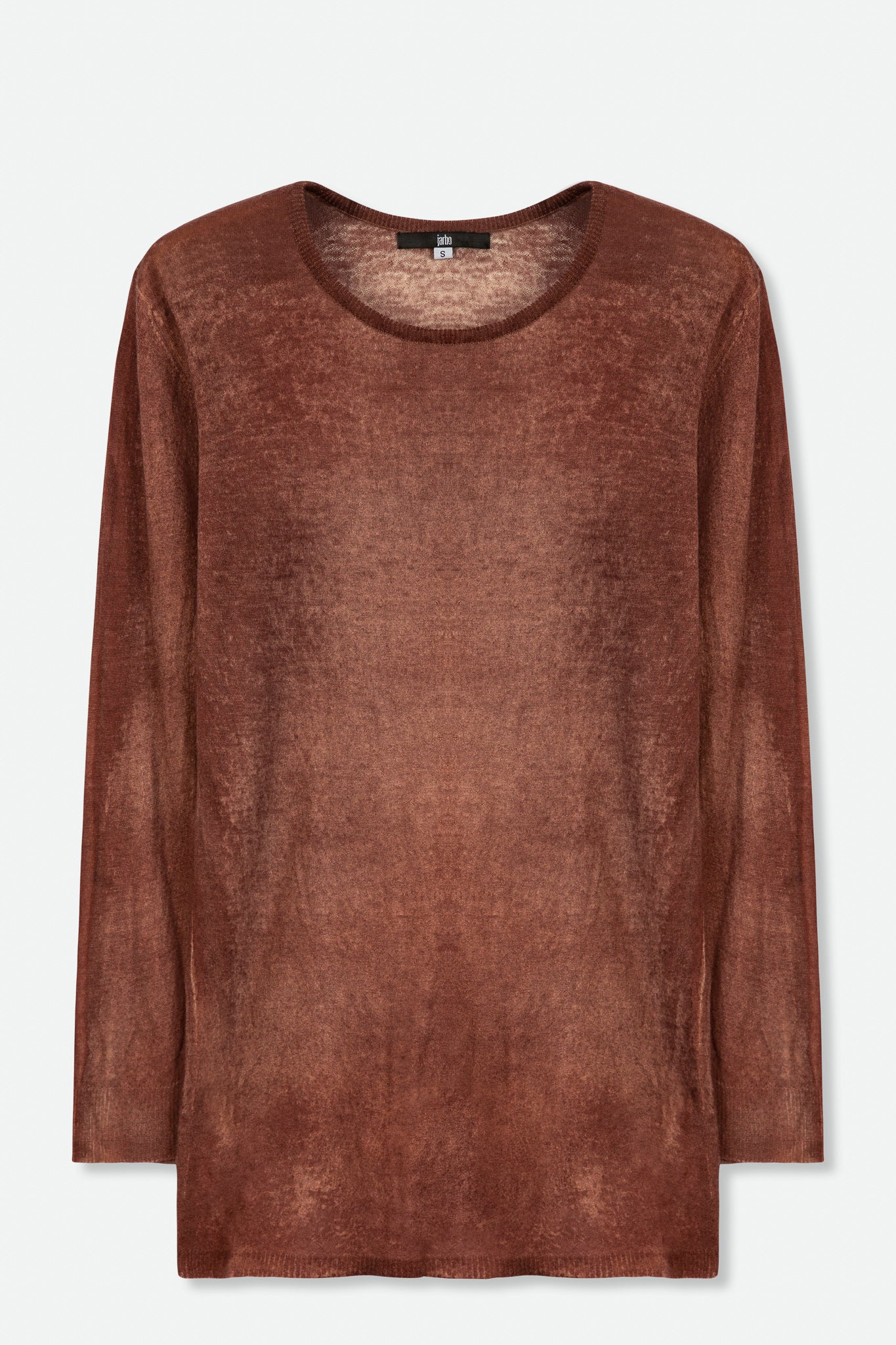 SHARA CREW TOP IN HAND-DYED LIGHTWEIGHT CASHMERE - Jarbo