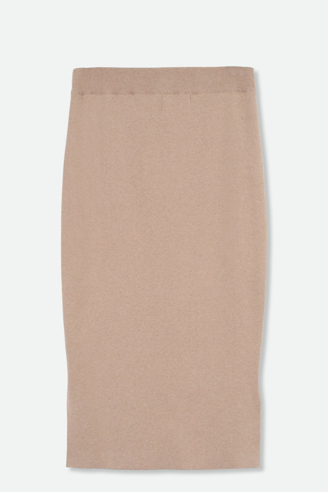 SICILY PENCIL SKIRT IN KNIT PIMA COTTON STRETCH HEATHER NUDE PINK - Jarbo