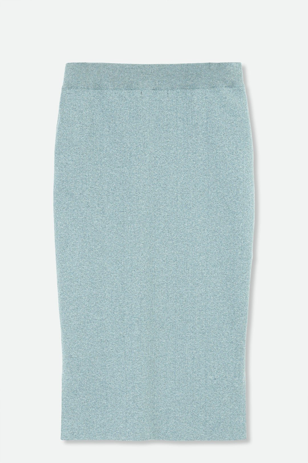 SICILY PENCIL SKIRT IN KNIT PIMA COTTON STRETCH IN BLUE HEATHER - Jarbo