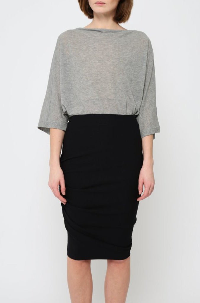 SIDE PLEAT SKIRT IN TECHNICAL STRETCH - Jarbo