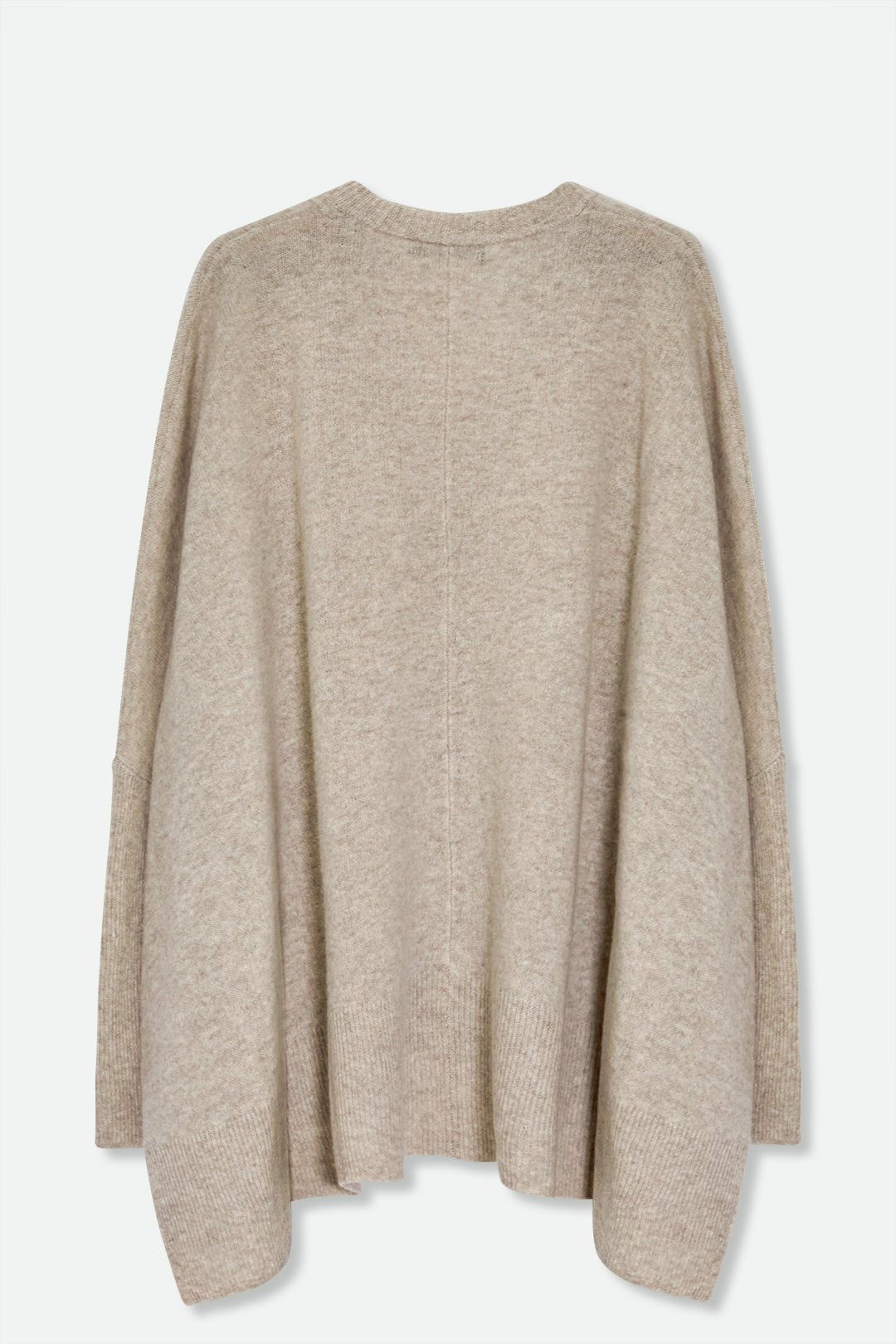 SKYLAR V-NECK OVERSIZED PULLOVER IN LOFTY MERINO CASHMERE - Jarbo