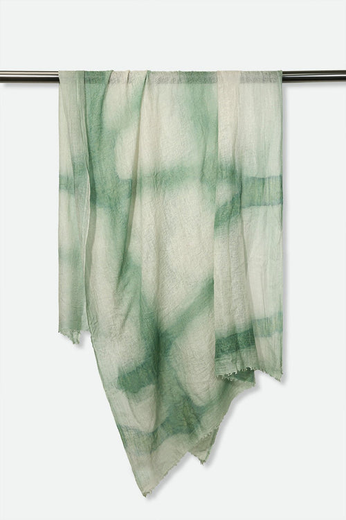 SPEARMINT SCARF IN HAND DYED CASHMERE
