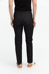 STRAIGHT LEG PULL-ON PANT IN STRETCH COTTON DENIM - Jarbo