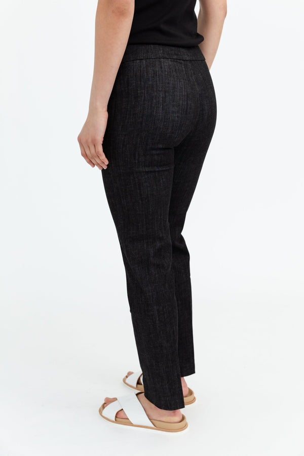 STRAIGHT LEG PULL-ON PANT IN STRETCH COTTON DENIM - Jarbo