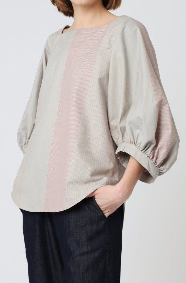 SWEETHEART SLEEVE BLOUSE IN COTTON BLEND - Jarbo