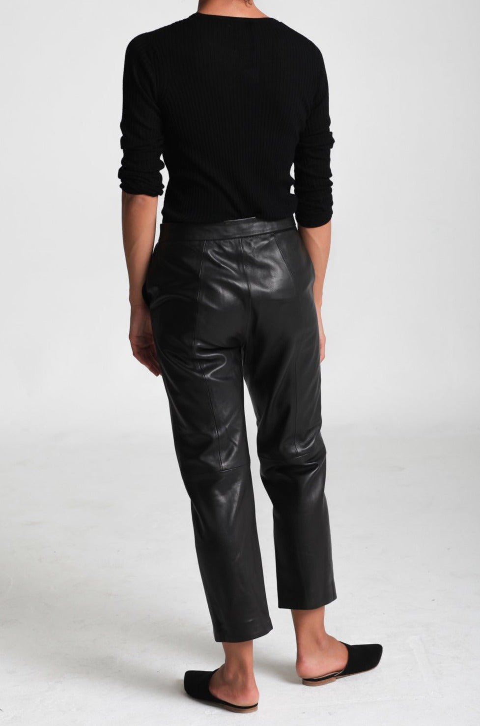 THE LAUREN TROUSER IN BUTTER SMOOTH ITALIAN LEATHER - Jarbo