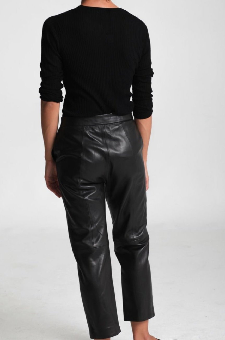 THE LAUREN TROUSER IN BUTTER SMOOTH ITALIAN LEATHER - Jarbo