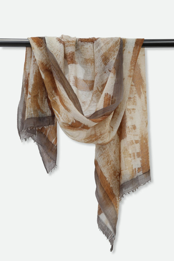 TIGER'S EYE SCARF IN HAND DYED CASHMERE - Jarbo