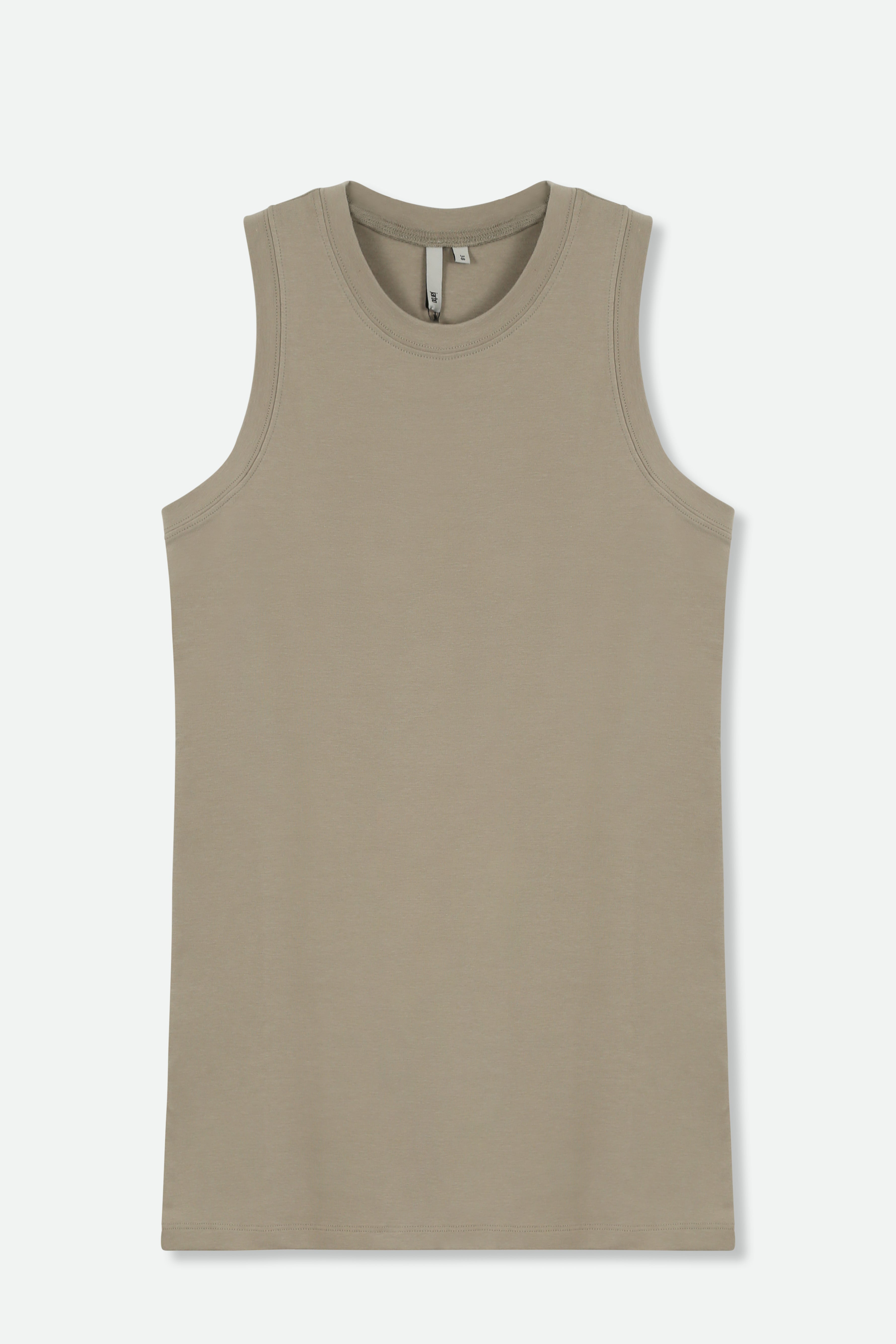 TUNIC LENGTH MUSCLE TANK IN PIMA COTTON STRETCH - Final Few Sizes US 6-10 - Jarbo