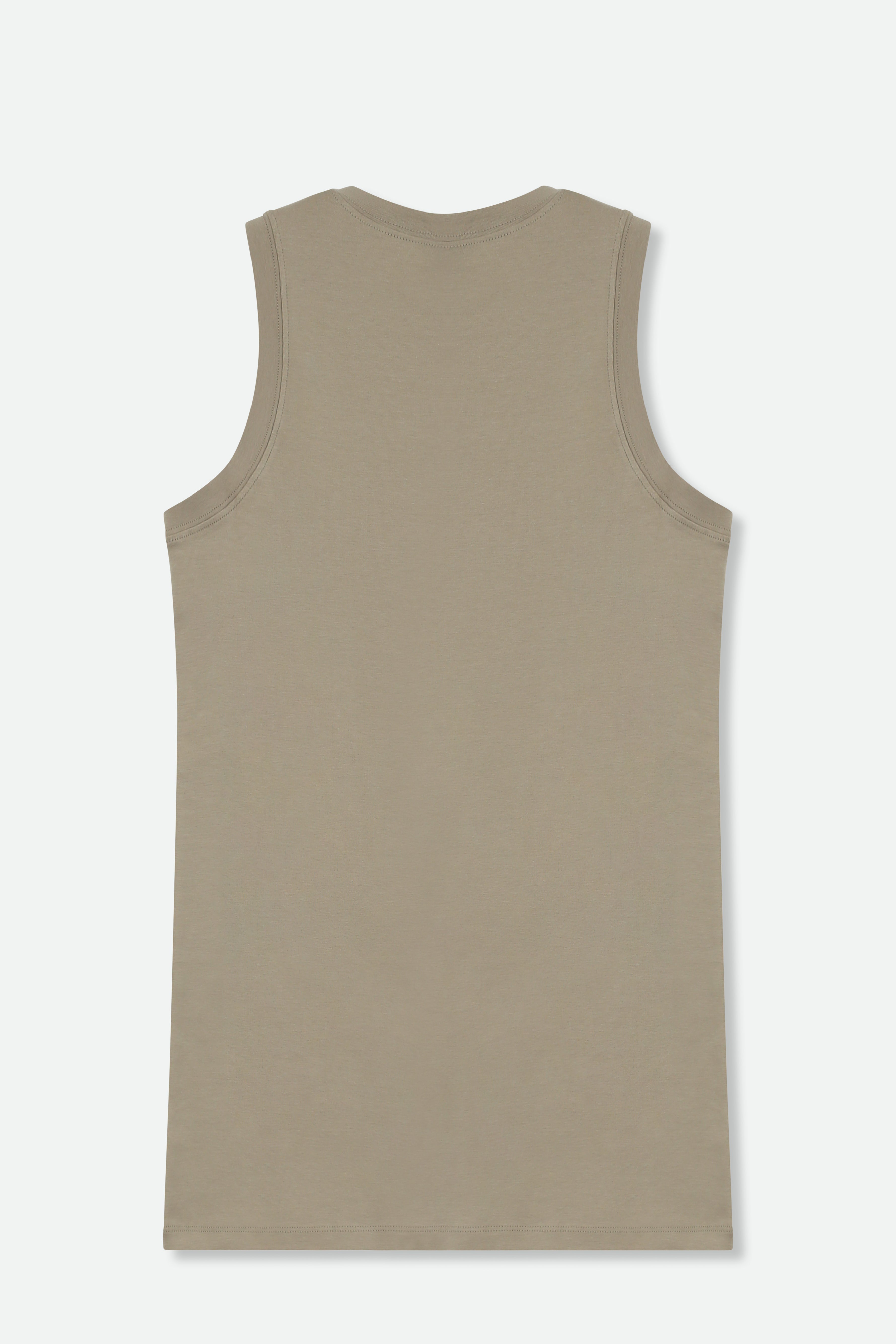 TUNIC LENGTH MUSCLE TANK IN PIMA COTTON STRETCH - Final Few Sizes US 6-10 - Jarbo