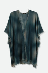 VENA CARDIGAN IN HAND-DYED EXTRA-FINE CASHMERE-MERINO TEAL - Jarbo