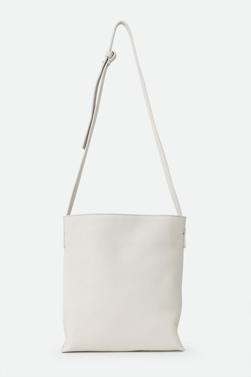 VINCENZA ITALIAN LEATHER BUCKET BAG BUTTER WHITE - Jarbo